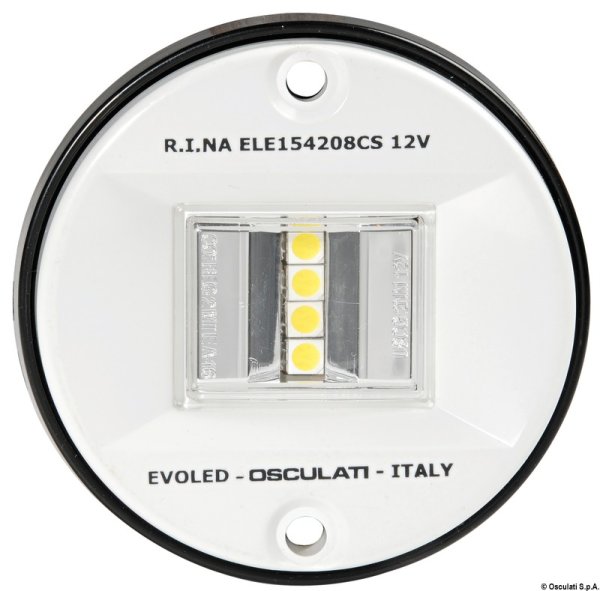 Luce di Via poppa 135° Evoled in ABS bianco (Blister) - 11.039.14